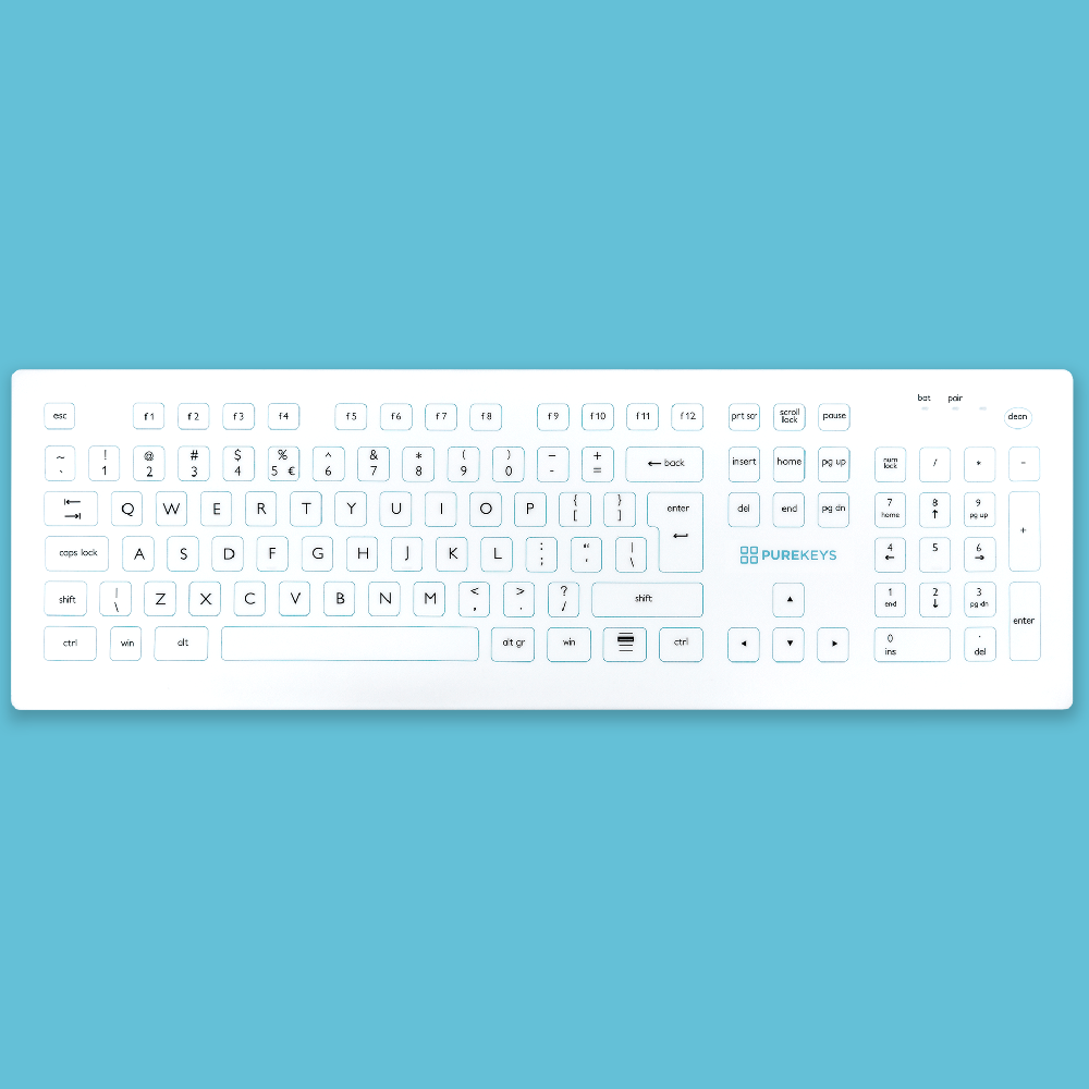 Purekeys Fullsize - medisch toetsenbord - bedraad - wit