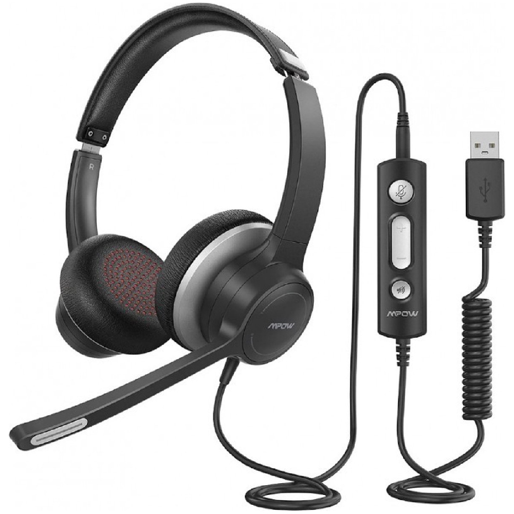 MPOW HC6 Wired Computer USB headset kantoor