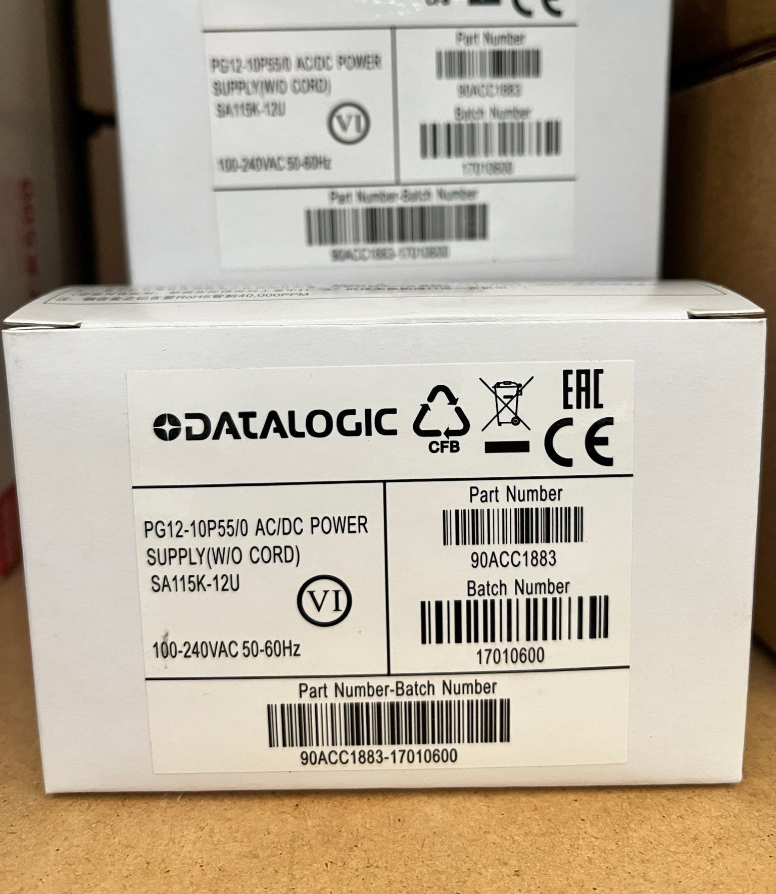 Datalogic Power Adapter - 12V - PG12-10P55/0