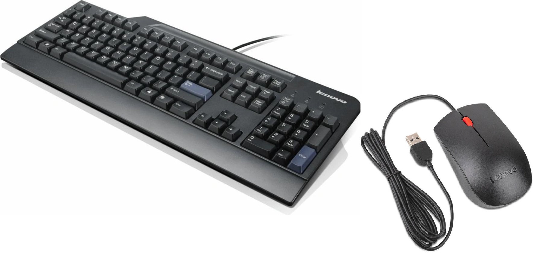 Lenovo Preferred Pro - USB Toetsenbord / Qwerty + Lenovo Essential 1600 DPI USB Muis