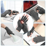 Therapeutische Reuma Artritis Compressie Handschoenen Anti-Slip| Grijs Medium