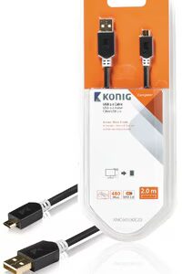 König USB A - USB Micro B M/M 2m
