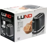 Lund Professional Broodrooster 2-Sleuven – 850W – Zwart