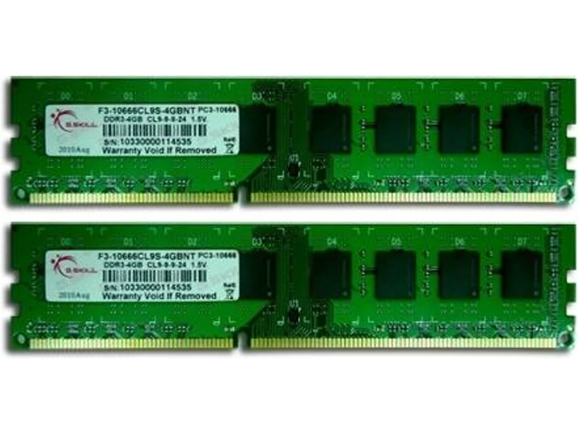 G.Skill NT 8GB (2×4GB) DDR3-1333 DIMM Kit