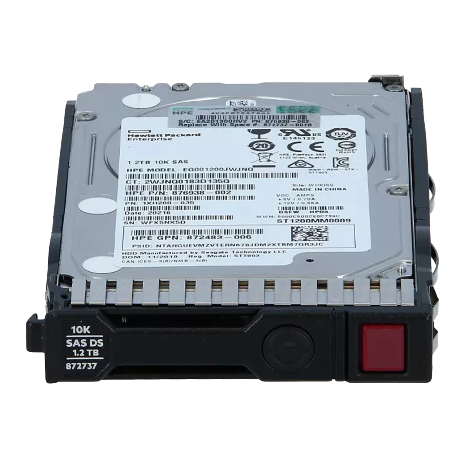 HPE 872737-001 – 1.2 TB SAS 12 Gb/s 10 K RPM 2.5″ Enterprise HDD