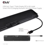 Club 3D USB-C Triple Display Docking Station – 100W Power Delivery – CSV-1565