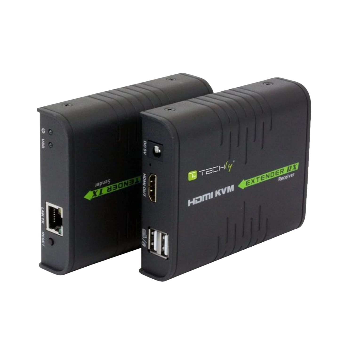 Techly IDATA-HDMI-KVM2 HDMI KVM Extender – 120m via CAT5e/CAT6 – Full HD – Zender & Ontvanger