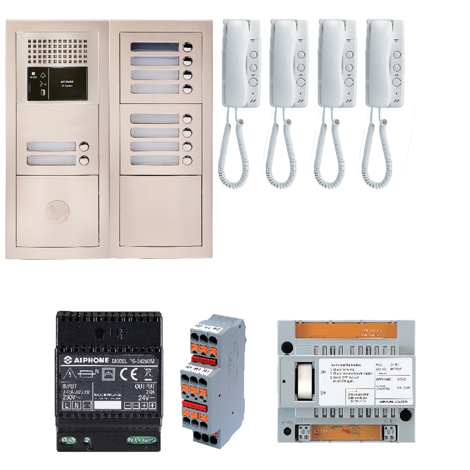 Aiphone GT-BA4F – Audio Intercom 4 Appartementen