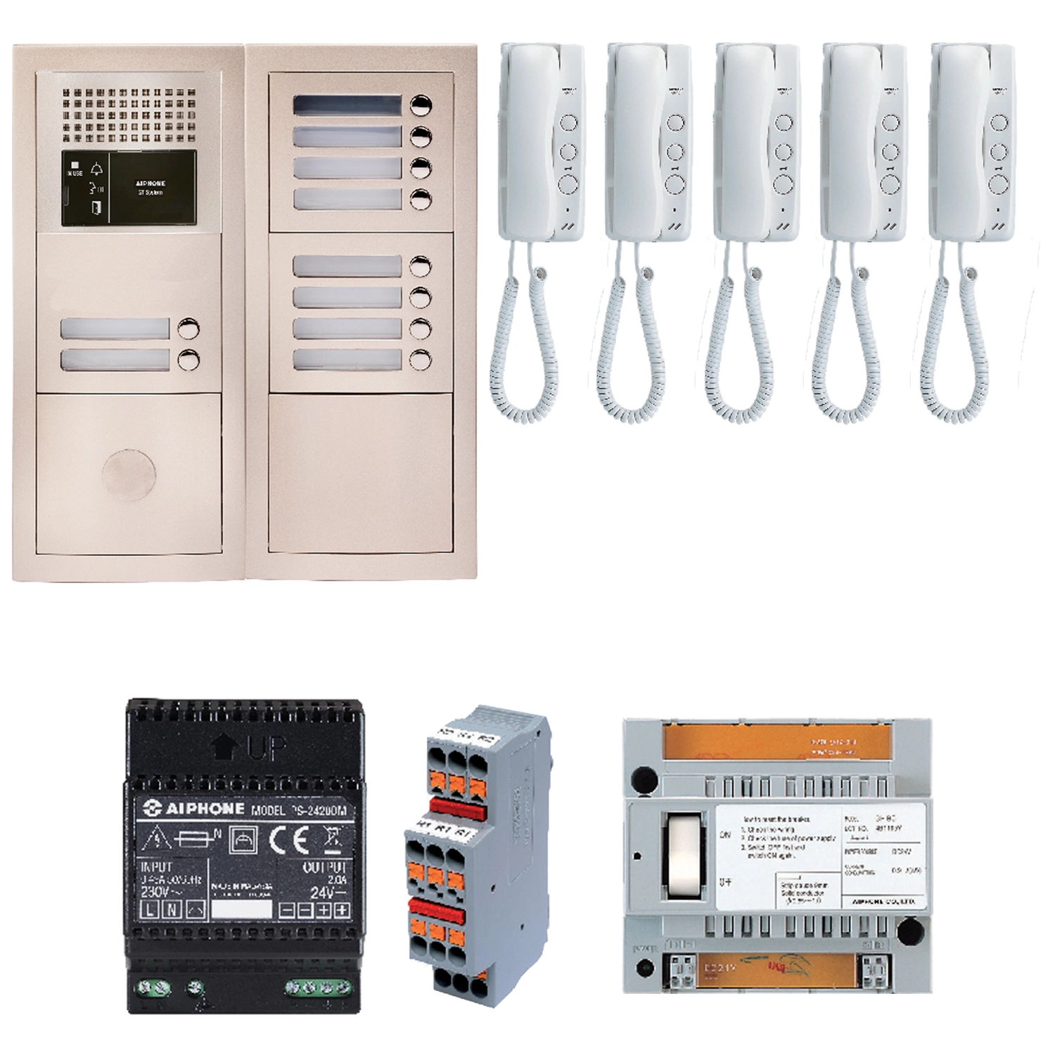 Aiphone GT-BA5F – Audio Intercom 5 Appartementen