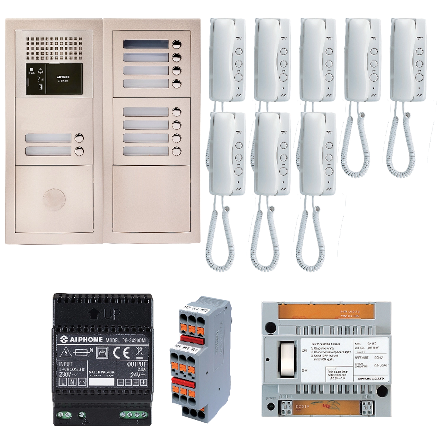 Aiphone GT-BA8F – Audio Intercom 8 Appartementen