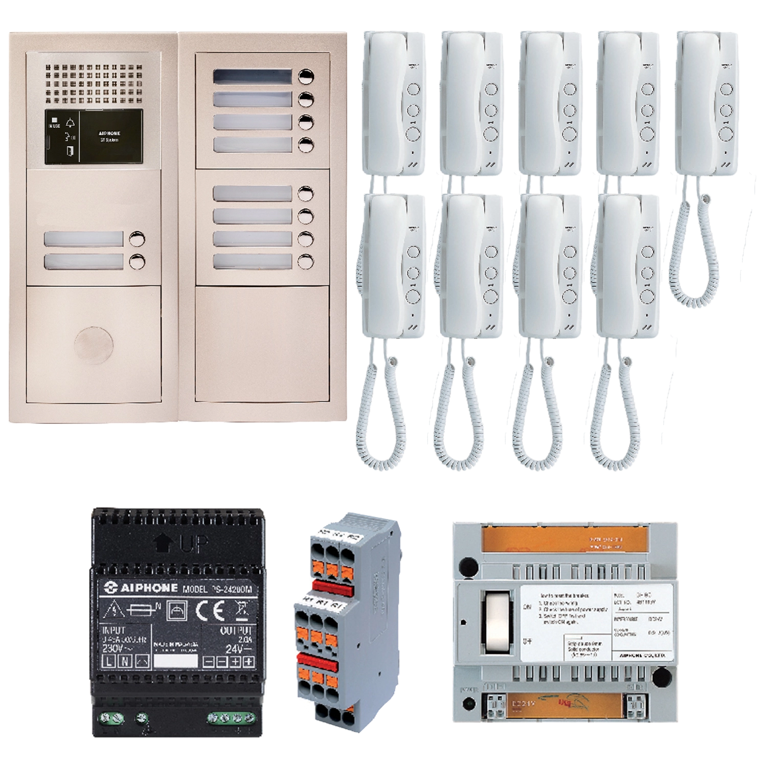 Aiphone GT-BA9F – Audio Intercom 9 Appartementen