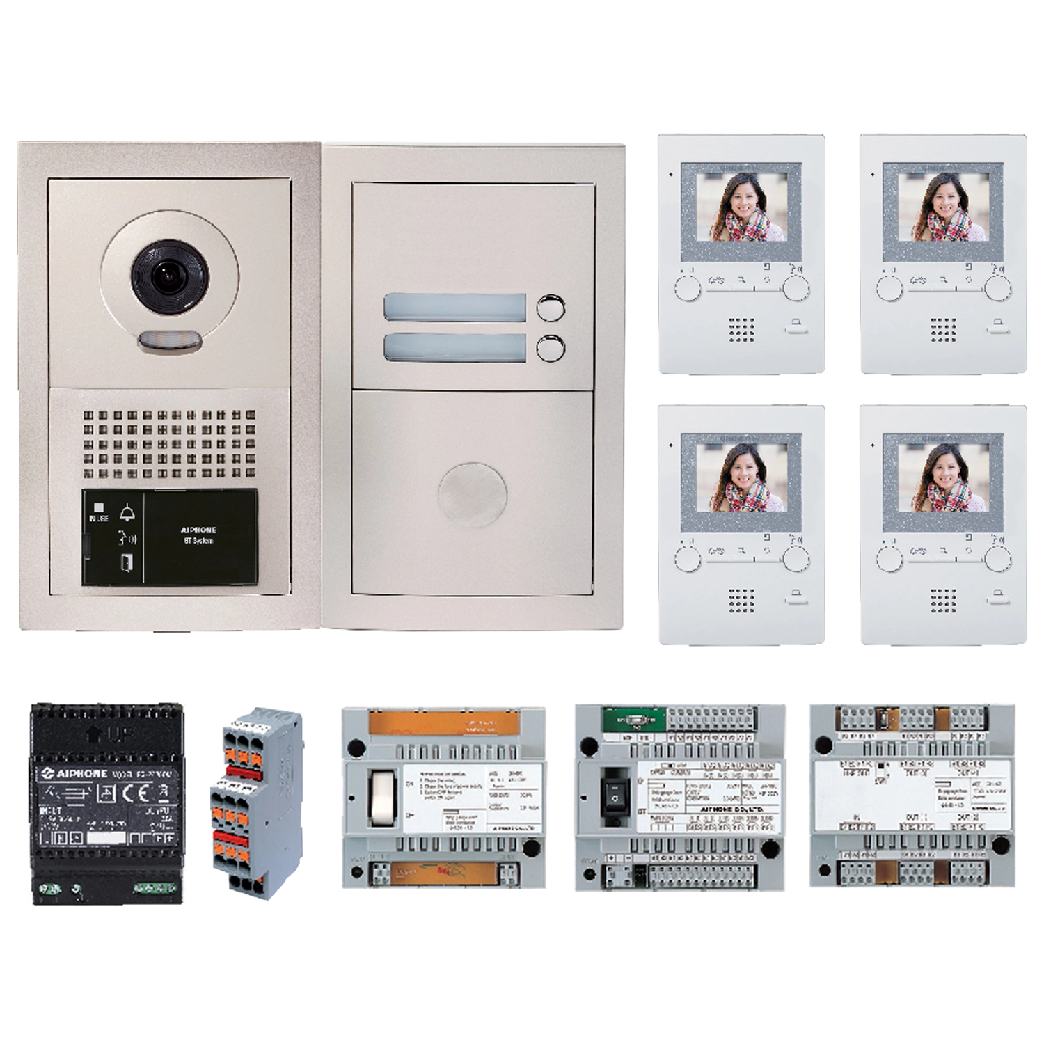 Aiphone GT-BV4F – Video Intercom 4 Appartementen