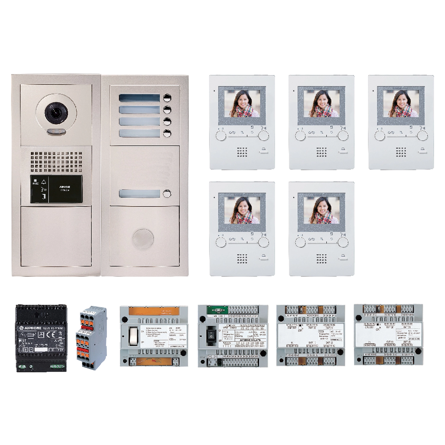 Aiphone GT-BV5F – Video Intercom 5 Appartementen