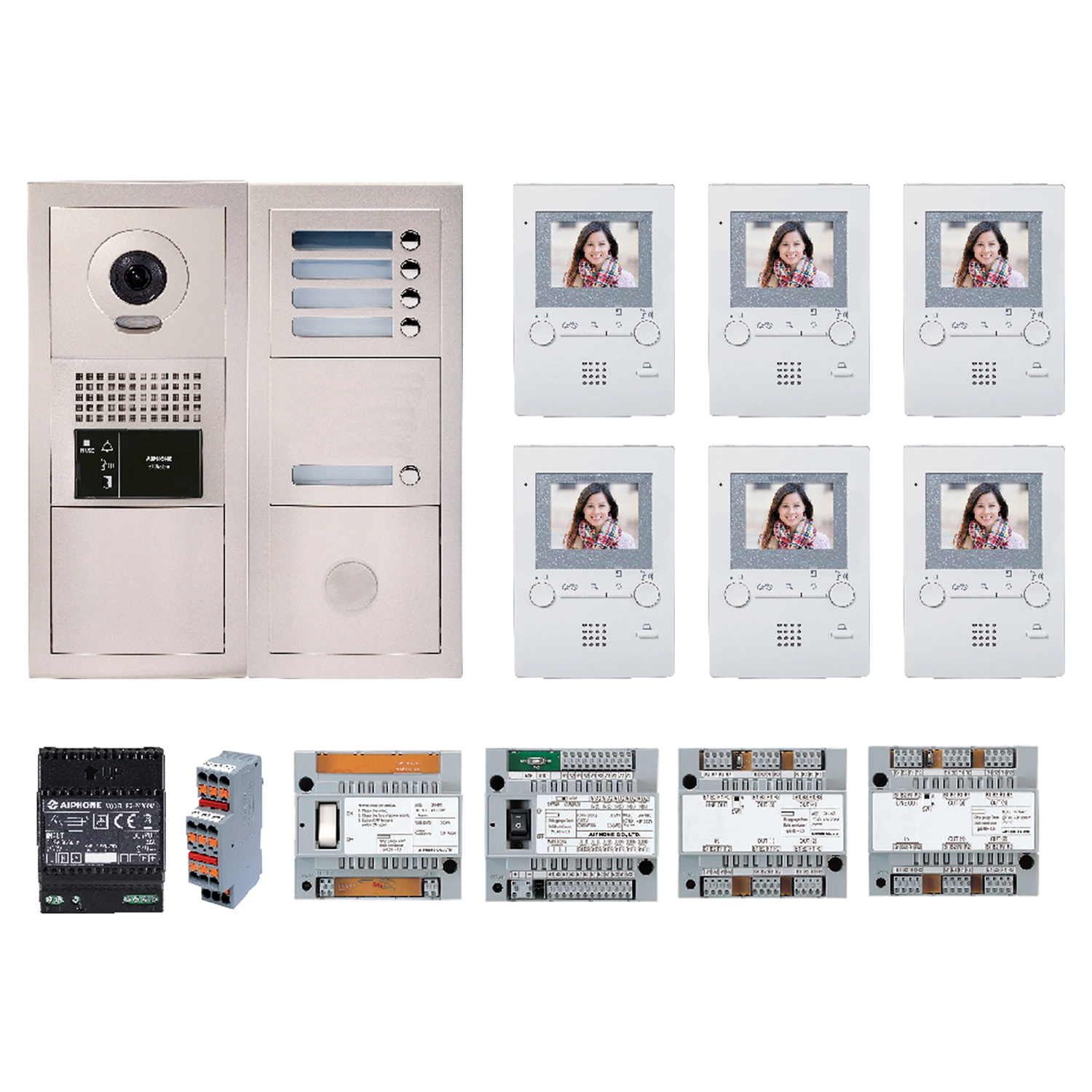 Aiphone GT-BV6F – Video Intercom 6 Appartementen
