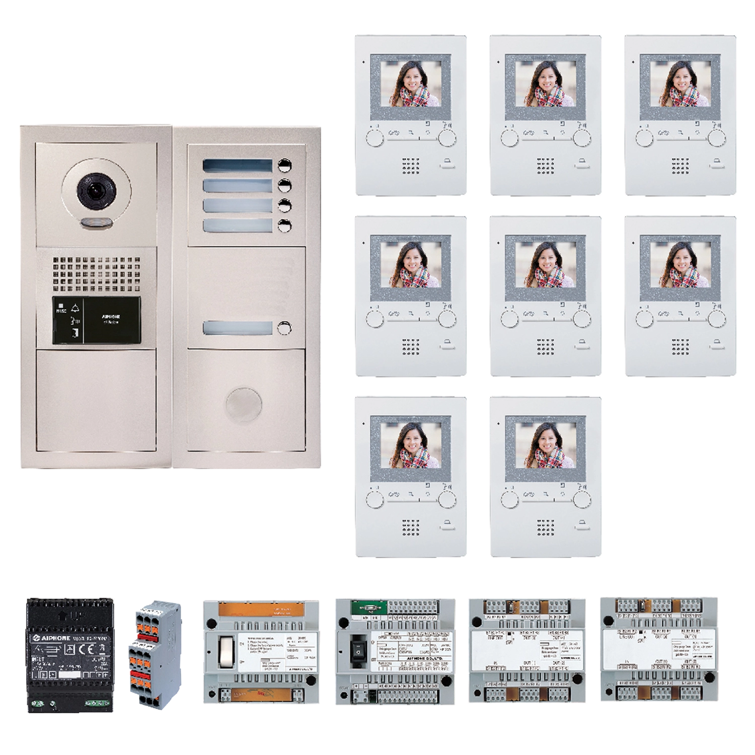 Aiphone GT-BV8F – Video Intercom 8 Appartementen
