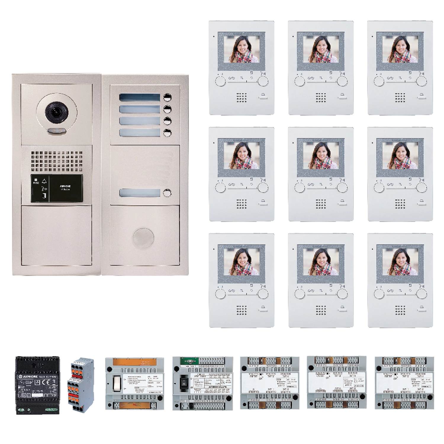 Aiphone GT-BV9F – Video Intercom 9 Appartementen