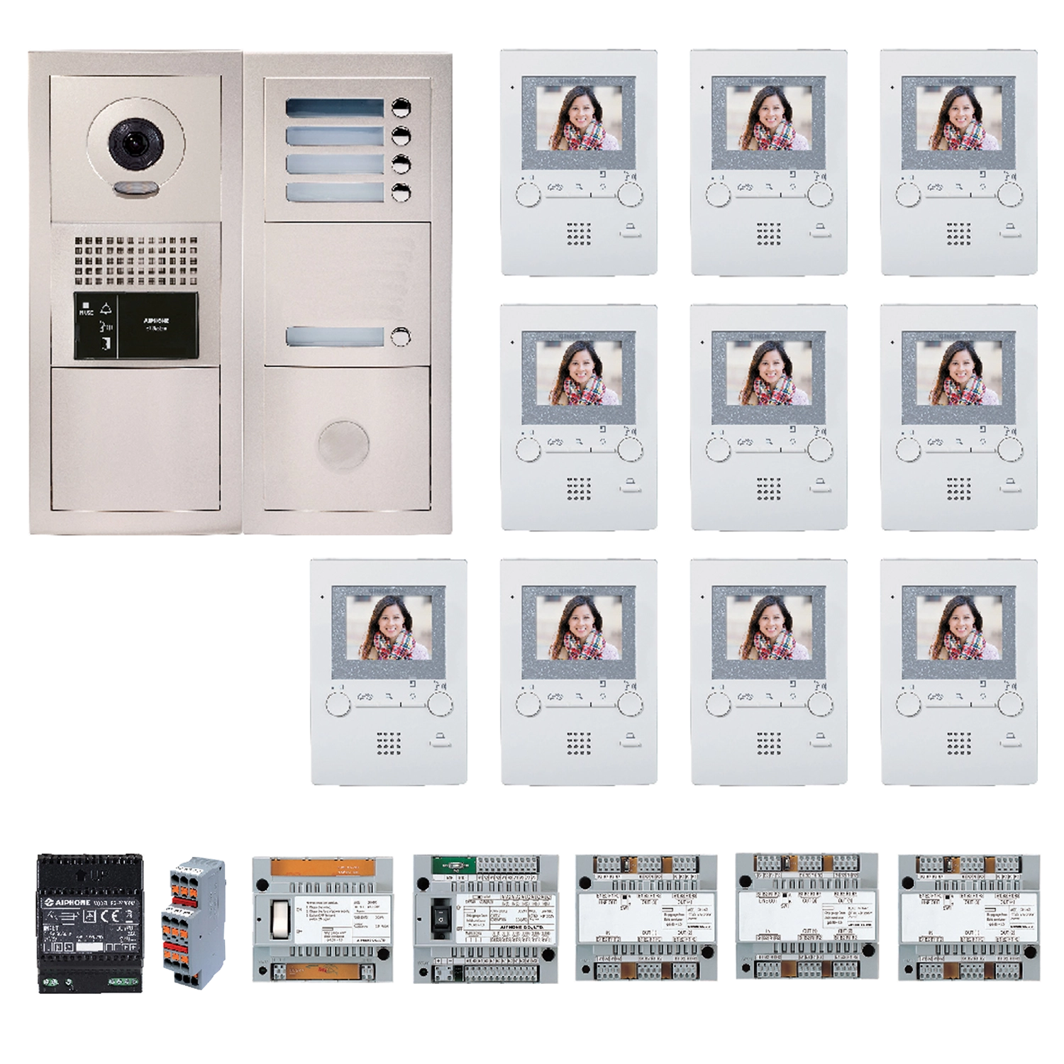 Aiphone GT-BV10F – Video Intercom 10 Appartementen