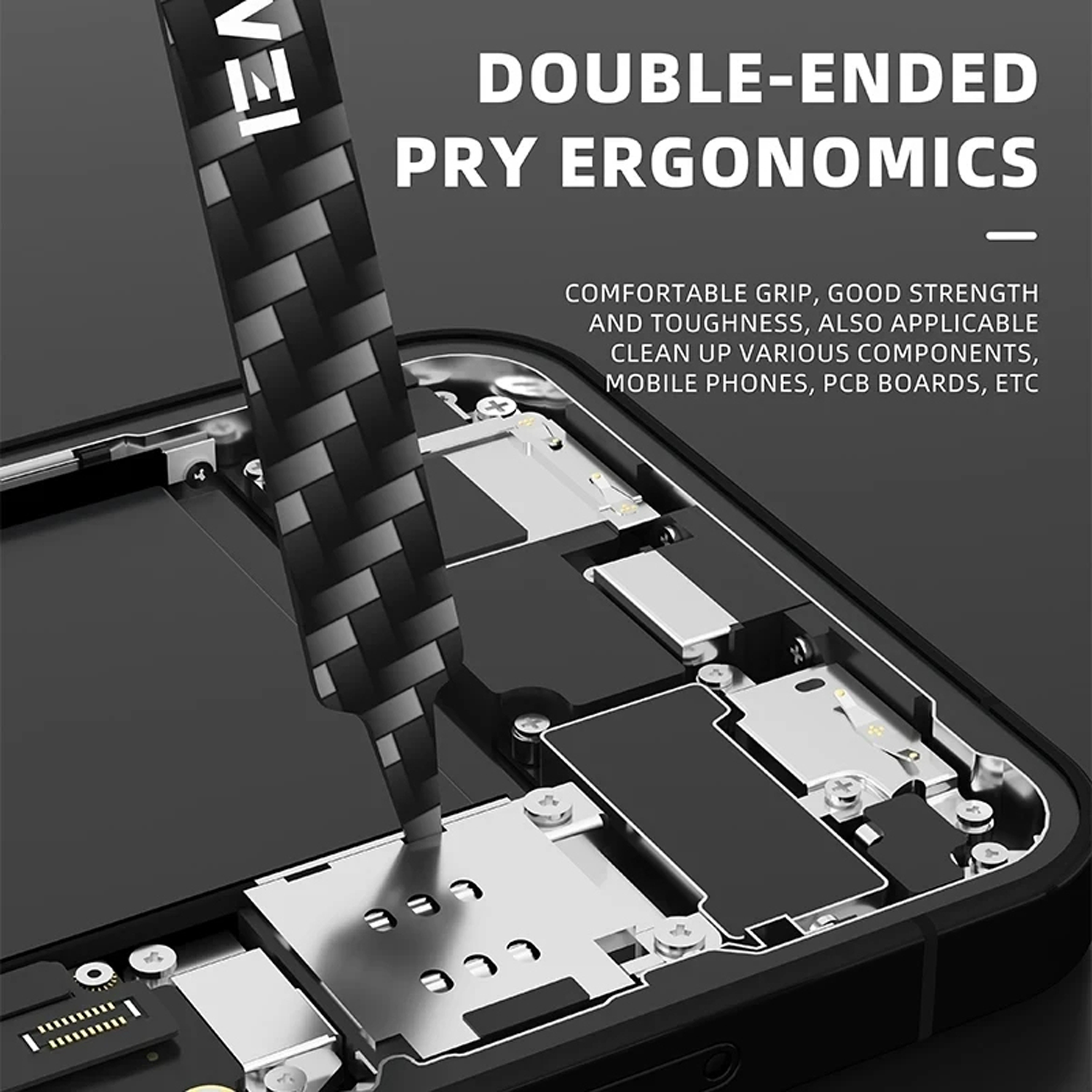 LUOWEI Carbon Fiber Spudger Set – 3-delig – Niet-magnetisch